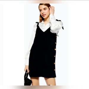 Topshop Tilda Button Mini Slip Dress